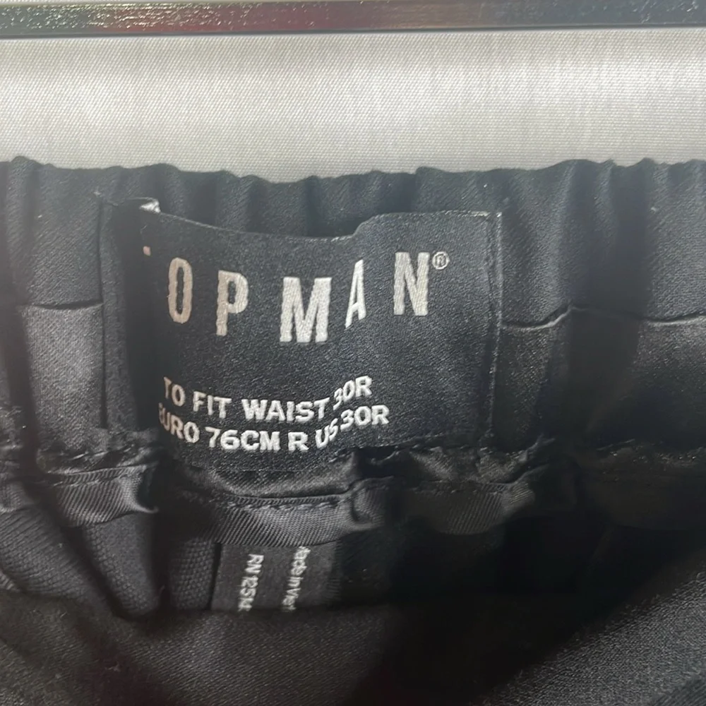 Topman 30R elastic waist dress pants.